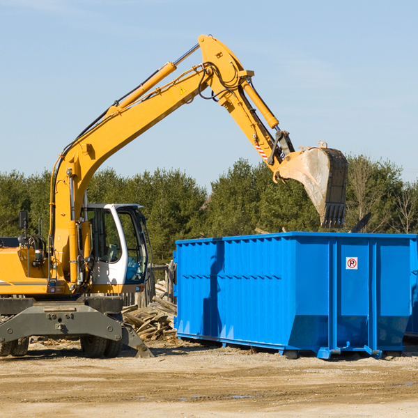 what size residential dumpster rentals are available in Waterford MS